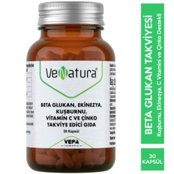 Venatura - Venatura Beta Glukan Ekinezya Kuşburnu Vitamin C ve Çinko 30 Kapsül Venatura - Venatura Beta Glukan Ekinezya Kuşburnu Vitamin C ve Çinko 30 Kapsül