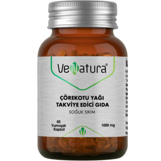 Venatura Çörek Otu Yağı 60 kapsül 1000 mg soğuk sıkım Nigella sativa yumuşak kapsül takviye edici gıda- 1