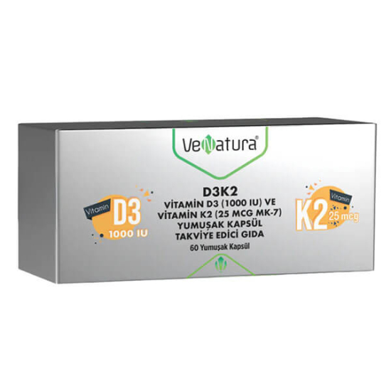  Venatura D3K2 (D3 1000 IU) Vitamin 60 Kapsül - 1