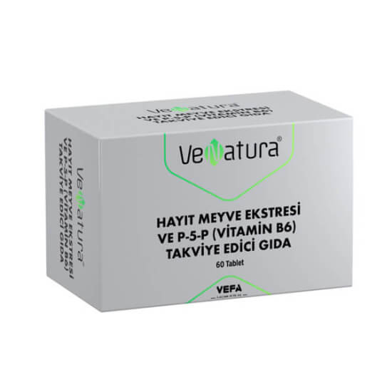 Venatura Hayıt Meyve Ekstresi P5P B6 60 tablet 500 mg hayıt ekstresi 5 mg B6 vitamini içeren gıda takviyesi- 1