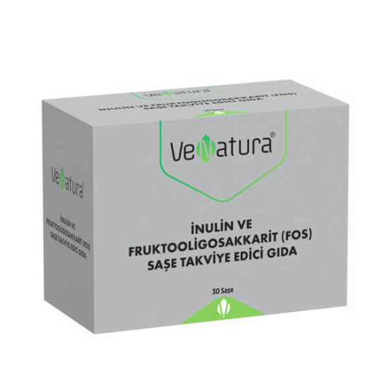 Venatura İnulin ve Fruktooligosakkarit FOS 30 saşe prebiyotik lif takviyesi hindiba kökü ekstresi 3,68 g inulin 3,68 g FOS- 1