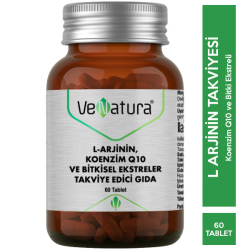 Venatura - Venatura L Arjinin Koenzim Q10 ve Bitkisel Ekstreler 60 Kapsül Venatura - Venatura L Arjinin Koenzim Q10 ve Bitkisel Ekstreler 60 Kapsül
