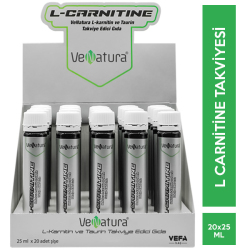 Venatura - Venatura L Carnitine ve Taurin 25 ML x 20 Şişe Venatura - Venatura L Carnitine ve Taurin 25 ML x 20 Şişe