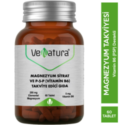 Venatura - Venatura Magnezyum Sitrat P 5 P Vitamin B6 60 Tablet Venatura - Venatura Magnezyum Sitrat P 5 P Vitamin B6 60 Tablet