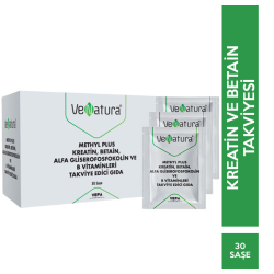 Venatura - Venatura Methyl Plus Kreatin Betain Alfa Gliserofosfokolin ve B Vitaminleri 30 Saşe Gıda Takviyesi Venatura - Venatura Methyl Plus Kreatin Betain Alfa Gliserofosfokolin ve B Vitaminleri 30 Saşe Gıda Takviyesi