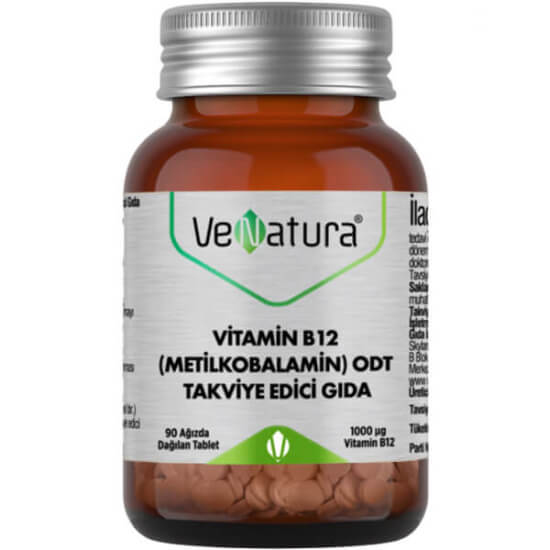 Venatura Metilkobalamin ODT 90 tablet 1000 µg B12 vitamini metilkobalamin ağızda dağılan tablet takviye edici gıda- 1