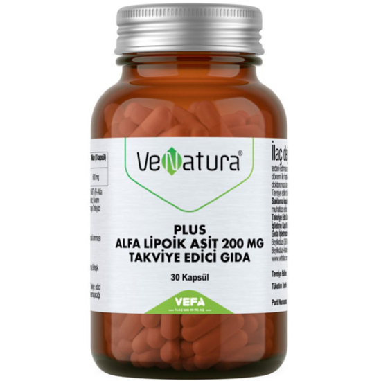 Venatura Plus Alfa Lipoik Asit 200 MG 30 Kapsül Gıda Takviyesi - 1