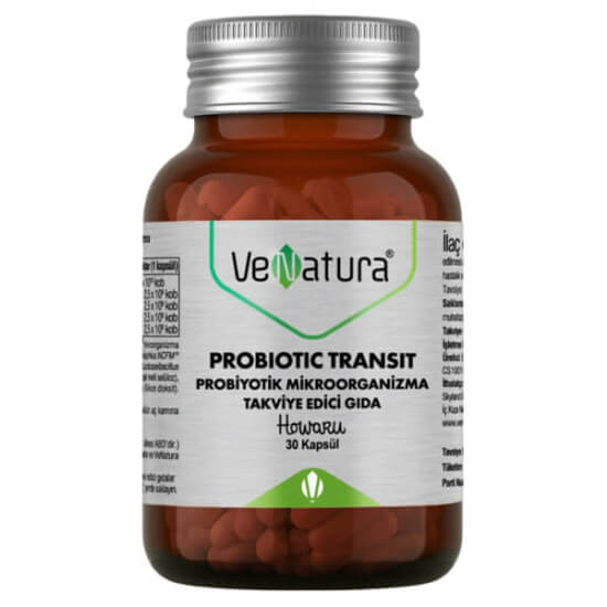Venatura Probiotic Transit 30 kapsül probiyotik Bifidobacterium lactis Bi-07 Bl-04 Lactobacillus acidophilus NCFM Lpc-37- 1