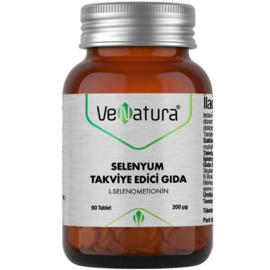 Venatura Selenyum 90 tablet 200 µg L-selenometionin selenyum mineral takviyesi 11 yaş ve üzeri- 1