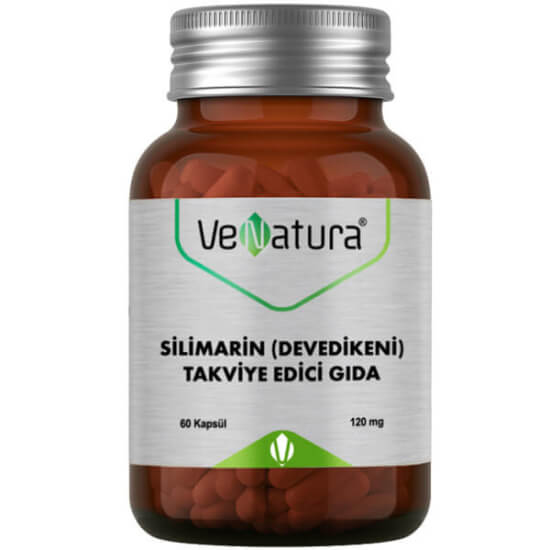 Venatura Silimarin 60 kapsül devedikeni ekstresi takviyesi 2 kapsülde 300 mg devedikeni 240 mg silimarin- 1