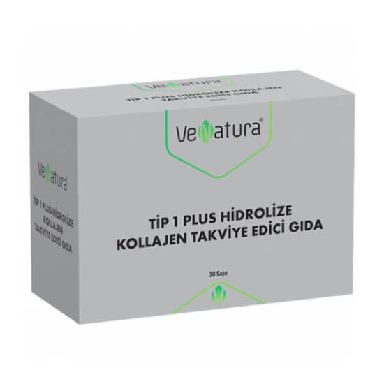 Venatura Tip 1 Plus hidrolize balık kolajeni 30 saşe 5000 mg tip 1 kolajen 90 mg C vitamini 60 mg hyaluronik asit- 1