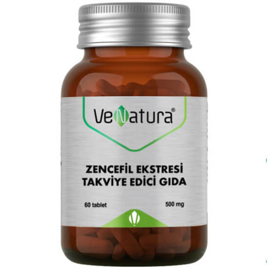 Venatura Zencefil Ekstresi 60 tablet 500 mg zencefil ekstresi içeren bitkisel takviye tablet kutusu- 1