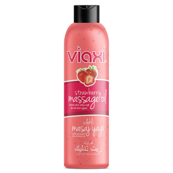 Viaxi çilek aromalı masaj yağı 177 ml kayganlaştırıcı vücut yağı şişesi cilde hoş his veren masaj yağı- 1