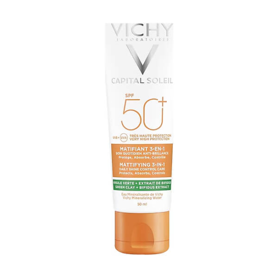 Vichy Capital Soleil Anti Brillance Matifiant 3 in 1 Cream SPF50 50 ml - 1
