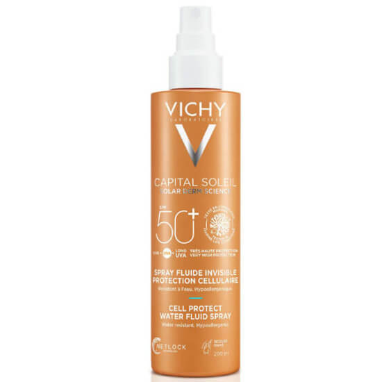 Vichy Capital Soleil Rehydrating Light Spray SPF 50 200 ml güneş koruyucu sprey hyalüronik asitli yüz vücut- 1