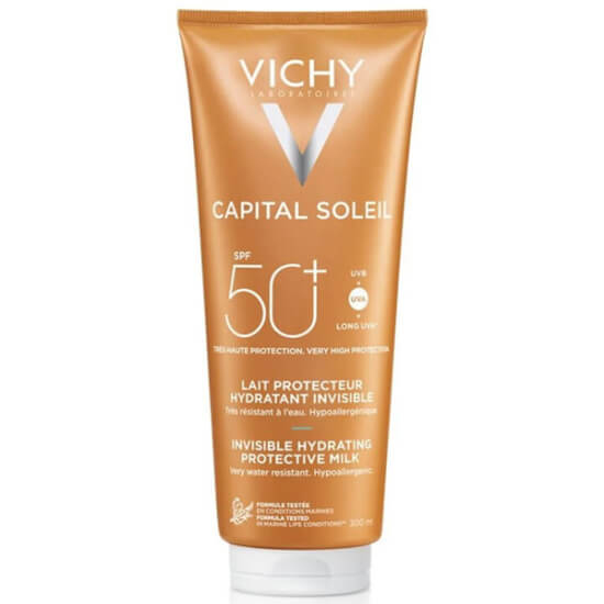Vichy Capital Soleil SPF 50 300 ml güneş sütü, Mexoryl SX ve mineral filtreli, UVA UVB koruma, yüz ve vücut- 1