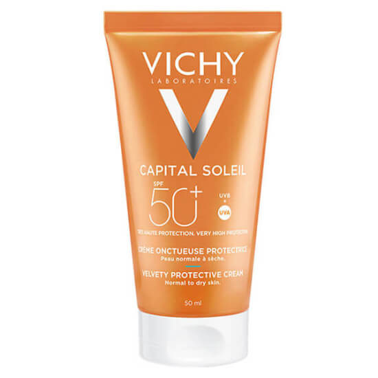 Vichy Capital Soleil Velvety Krem SPF 50 50 ml güneş kremi normal kuru hassas cilt hipoalerjenik nonkomedojenik- 1