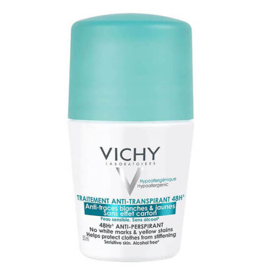 Vichy Deo Anti Transpirant Roll On 50 ml 48 saat etkili anti terleme deodorant sarı beyaz leke bırakmaz alkolsüz- 1
