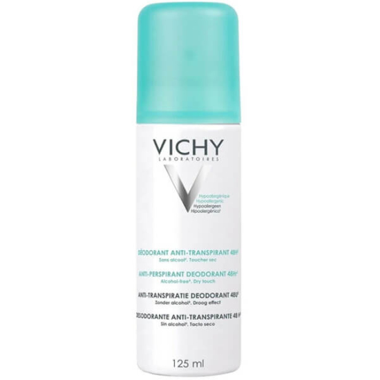 Vichy Deo Anti Transpirant sprey deodorant 125 ml 48 saat etkili terleme ve koku karşıtı hipoalerjenik aerosol- 1