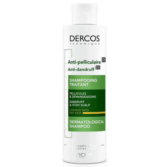 Vichy Dercos Anti Pel Sec 200 ml kepek karşıtı şampuan, kuru saç derisi için kaşıntı azaltmaya yardımcı bakım- 1