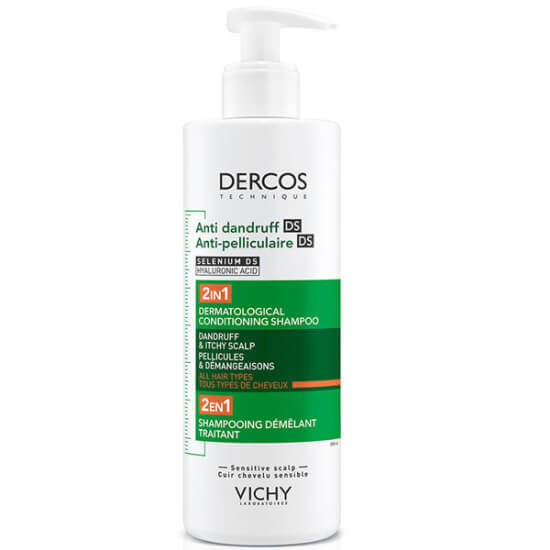 Vichy Dercos 2si 1 arada kepek karşıtı nemlendirici şampuan ve saç kremi bir arada tüm saç tipleri 390 ml- 1