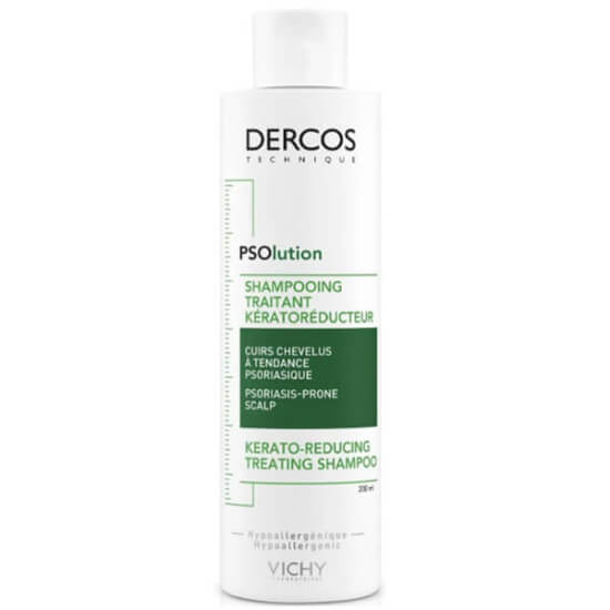 Vichy Dercos Psolution 200 ml yoğun pullanma karşıtı şampuan %5 üre %2 salisilik asit hassas saç derisi- 1