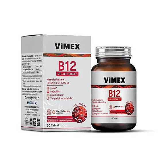  Vimex B12 Dil Altı 60 Tablet - 1