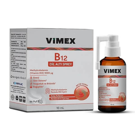  Vimex B12 Sprey Methylcobalamin 1000 mg 10 ml - 1