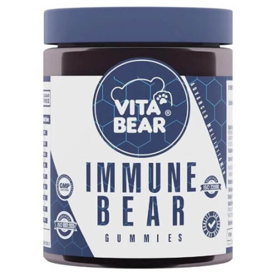 Vita Bear Immune Gummy Vitamin 60 adet çiğnenebilir bağışıklık vitamini, Vitamin C 80 mg ve Vitamin D 25 mcg- 1