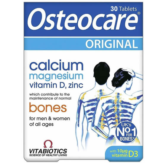 Vitabiotics Osteocare Original 30 tablet kalsiyum 800 mg magnezyum 250 mg D vitamini 10 µg içeren takviye- 1