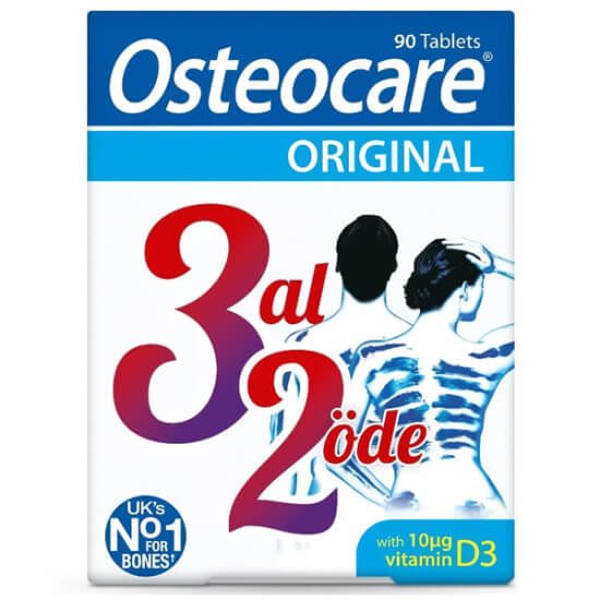 Vitabiotics Osteocare Original 90 tablet kalsiyum 800 mg magnezyum 250 mg vitamin D 10 µg çinko 10 mg- 1