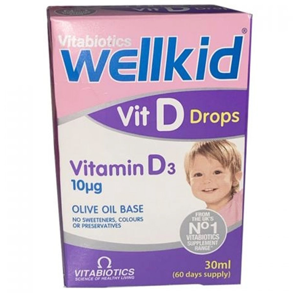 Vitabiotics Wellkid Vit D Drops Vitamin D3 30 ML D Vitamini İçeren Takviye Edici Gıda