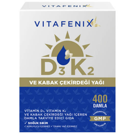  Vitafenix D3K2 400 Damla 20 ml - 1