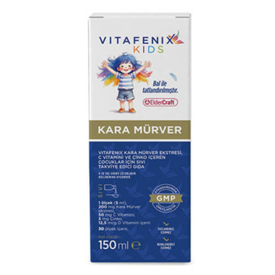  Vitafenix Kara Mürver Ekstresi C Vitamini ve Çinko 150 ml - 1