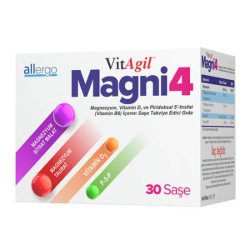 Vitagil Magni4 Magnezyum Vitamin D3 P5P 30 Saşe - Allergo