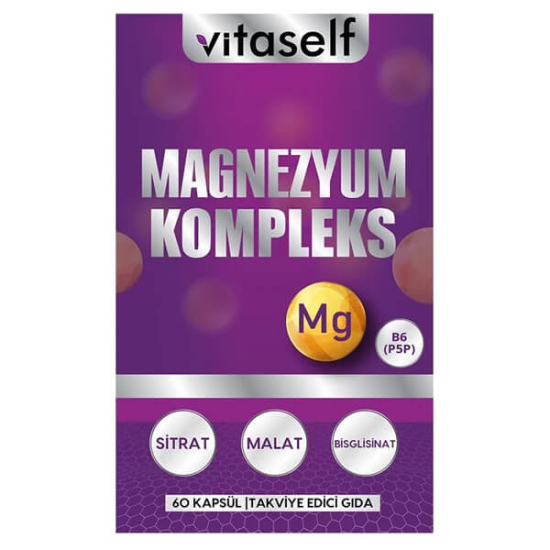  Vitaself Magnezyum Kompleks Vitamin B6 60 Kapsül - 1