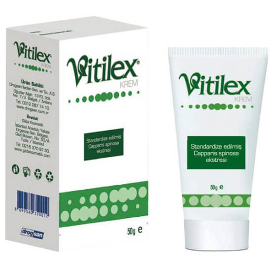 Vitilex Krem 50 gr dermokozmetik bakım kremi Capparis spinosa ekstreli pigment eksikliği beyaz leke bakımı- 1