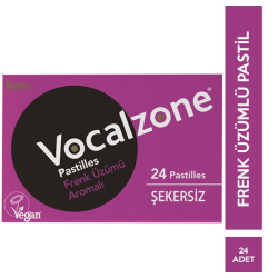 Vocalzone - Vocalzone Frenk Üzümlü Pastil 24 lü Vocalzone - Vocalzone Frenk Üzümlü Pastil 24 lü