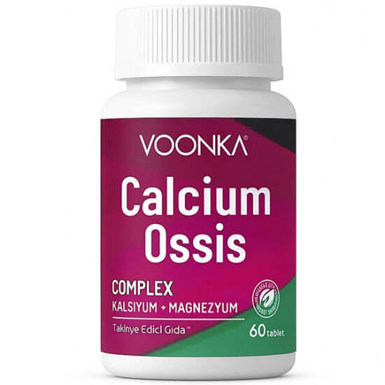 Voonka Calcium Ossis 60 tablet kalsiyum magnezyum takviyesi 800 mg kalsiyum 250 mg magnezyum K ve D vitamini- 1