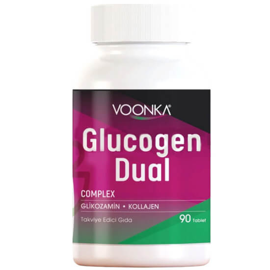 Voonka Glucogen Dual 90 tablet gıda takviyesi glukozamin sülfat 1500 mg kondroitin 1200 mg MSM 750 mg- 1