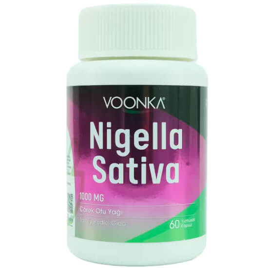 Voonka Nigella Sativa 1000 mg çörek otu yağı yumuşak kapsül takviye edici gıda 60 kapsül yetişkinler için- 1
