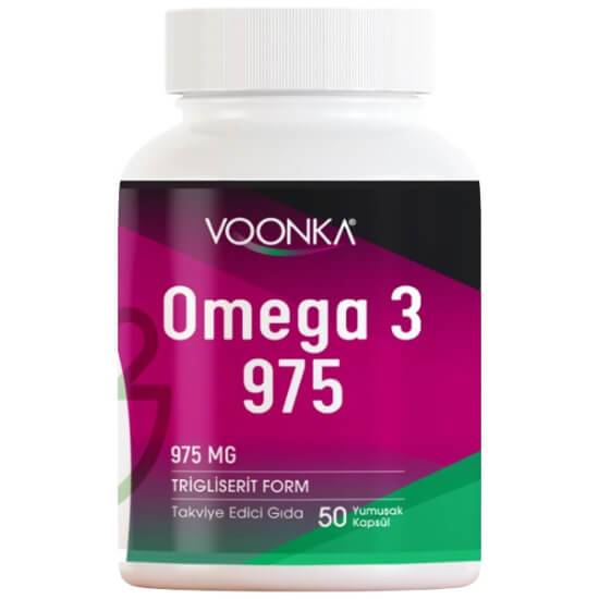 Voonka Omega 3 975 mg 50 yumuşak kapsül balık yağı takviyesi 1 kapsülde EPA 600 mg DHA 300 mg- 1
