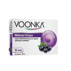 Voonka Pastil Kara Mürver Bitkisel Drops 12 li - Voonka