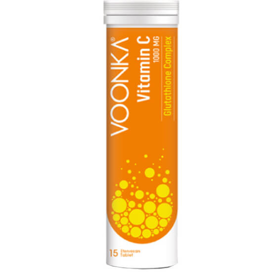 Voonka Vitamin C 1000 mg Glutathione Complex 15 efervesan tablet 100 mg glutatyon çinko 10 mg vitamin D 25 µg- 1