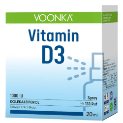 Voonka Vitamin D3 1000 IU Yetişkin Sprey 20 ml - Voonka