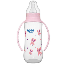 Wee Baby - Wee Baby 745 PP Biberon Kulplu 270 ML - Pembe Wee Baby - Wee Baby 745 PP Biberon Kulplu 270 ML - Pembe
