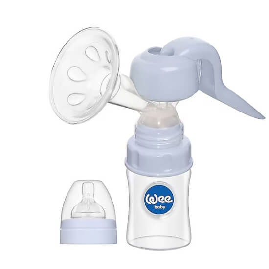 Wee Baby 752 pratik manuel göğüs pompası 150 ml süt hazneli ergonomik saplı elle süt sağma pompası- 1