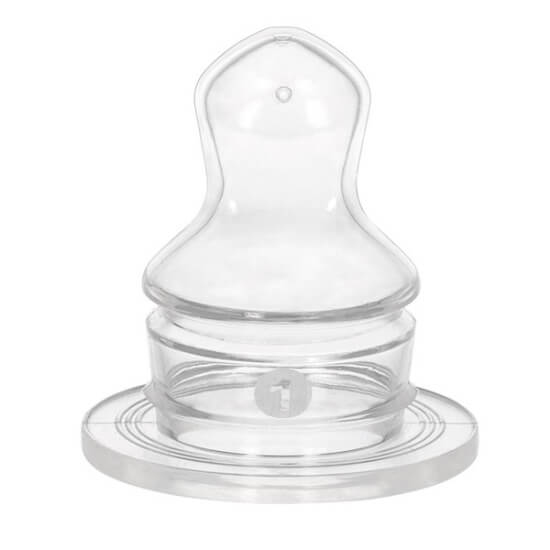Wee Baby 875 silikon damaklı biberon emziği No1 az akış, dayanıklı silikon, bebekler için yavaş akış uç- 1
