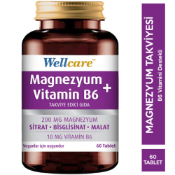 Wellcare - Wellcare Magnezyum Vitamin B6 60 Tablet Wellcare - Wellcare Magnezyum Vitamin B6 60 Tablet