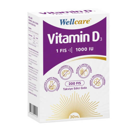  Wellcare Vitamin D3 1000 IU 30 ml - 1